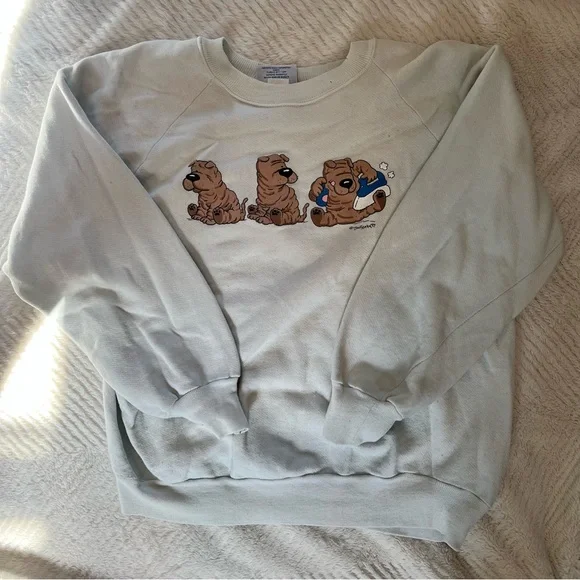 Vintage 1987 Shar Pei Dog Crewneck - Picture 1 of 4